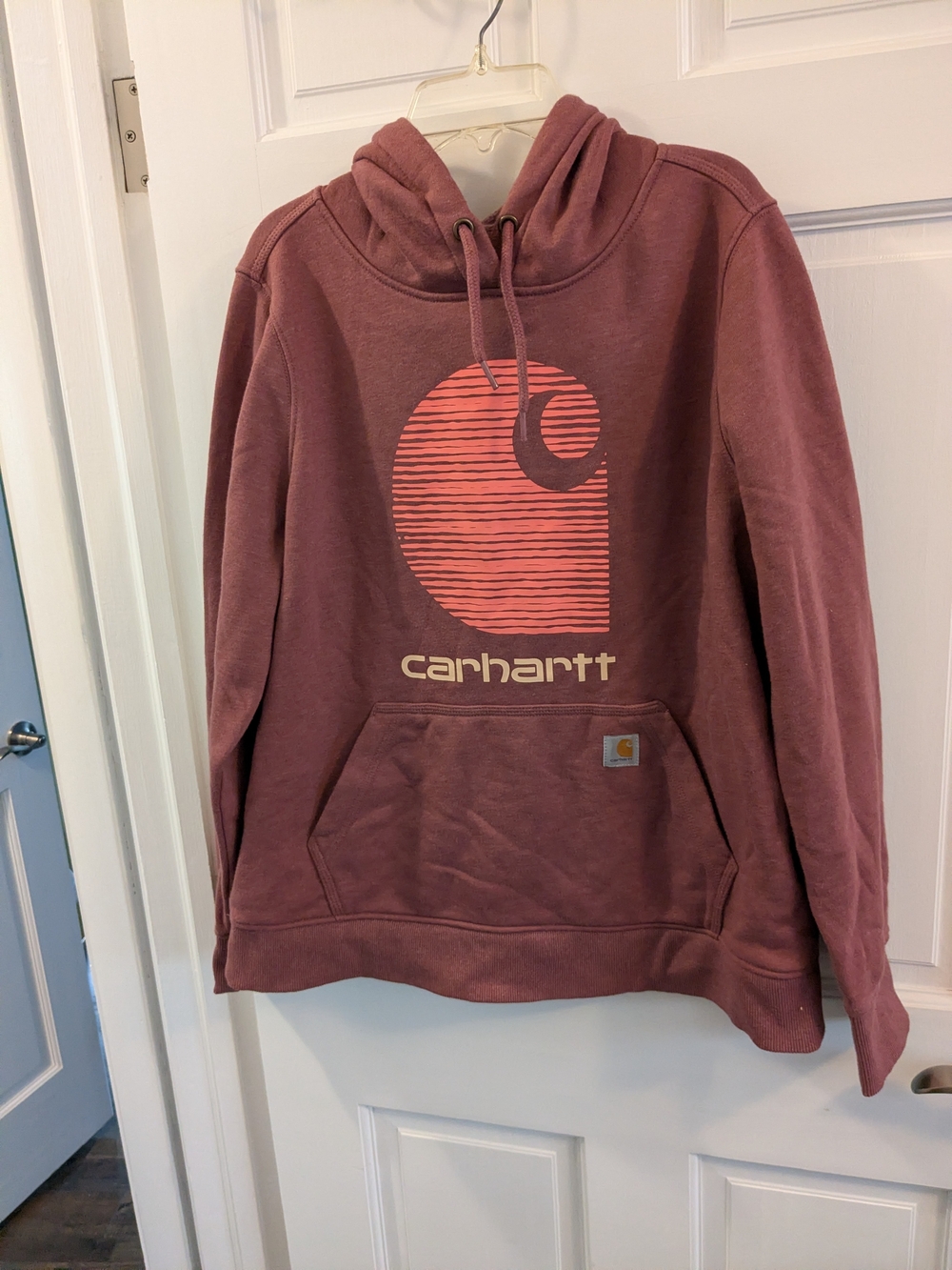 Carhartt Men's Dusty Rose Logo Pullover Hoodie